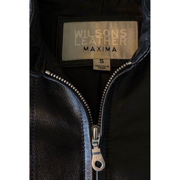 Wilson Leather Jacket Women's Small Black Leather Full Zip Pockets - Picture 7 of 16